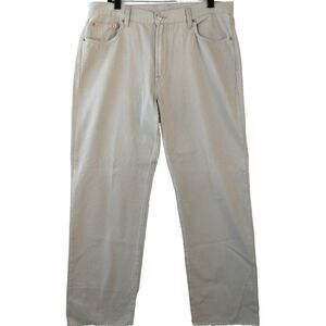 VTG Lucky Brand Jeans Mens 36x30 Beige Classic Fit Straight Leg Gene Montesano